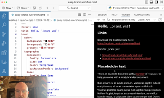Tip - use Positron to choose colors for your project brand