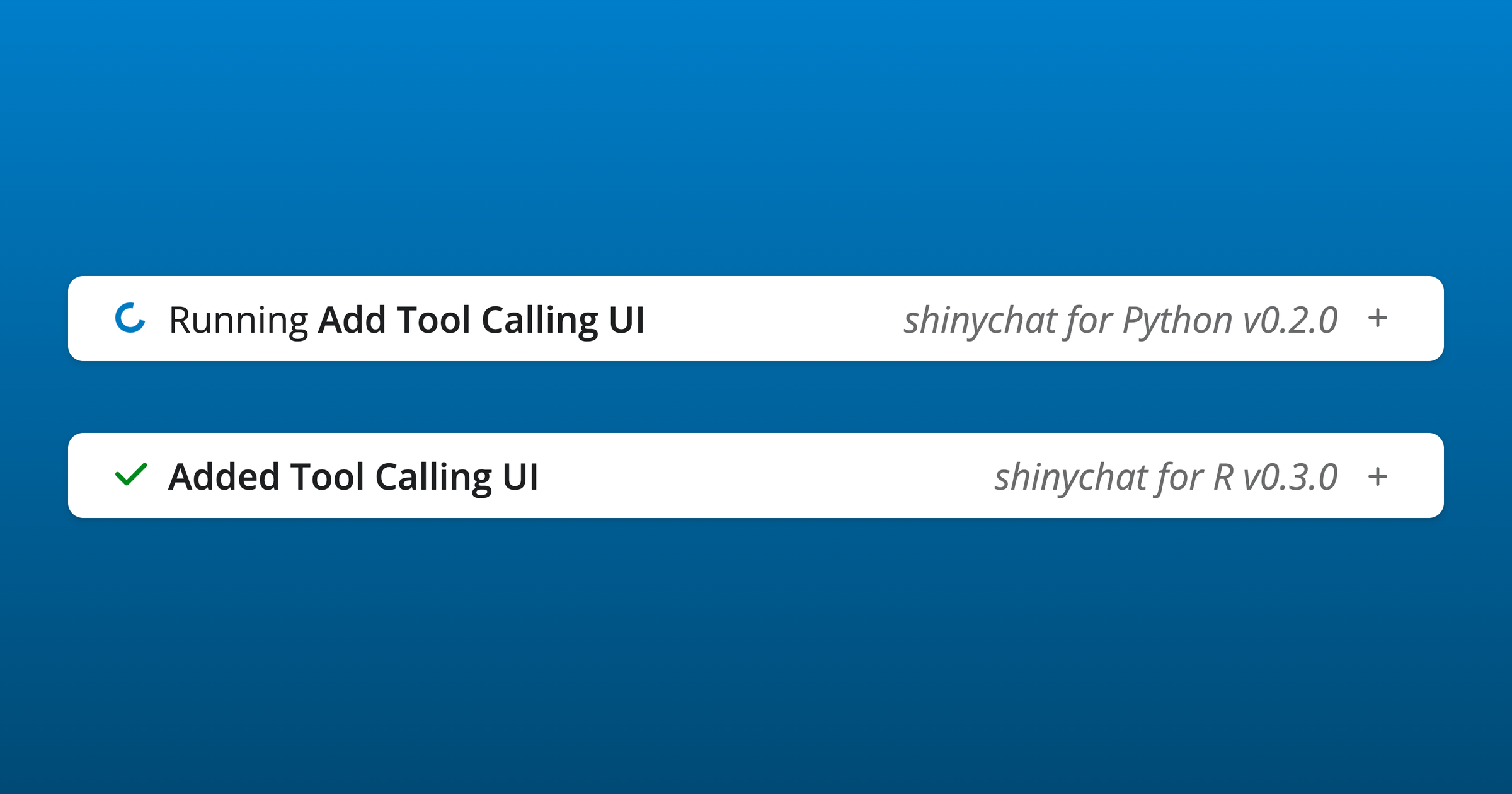 Tool Calling UI in shinychat