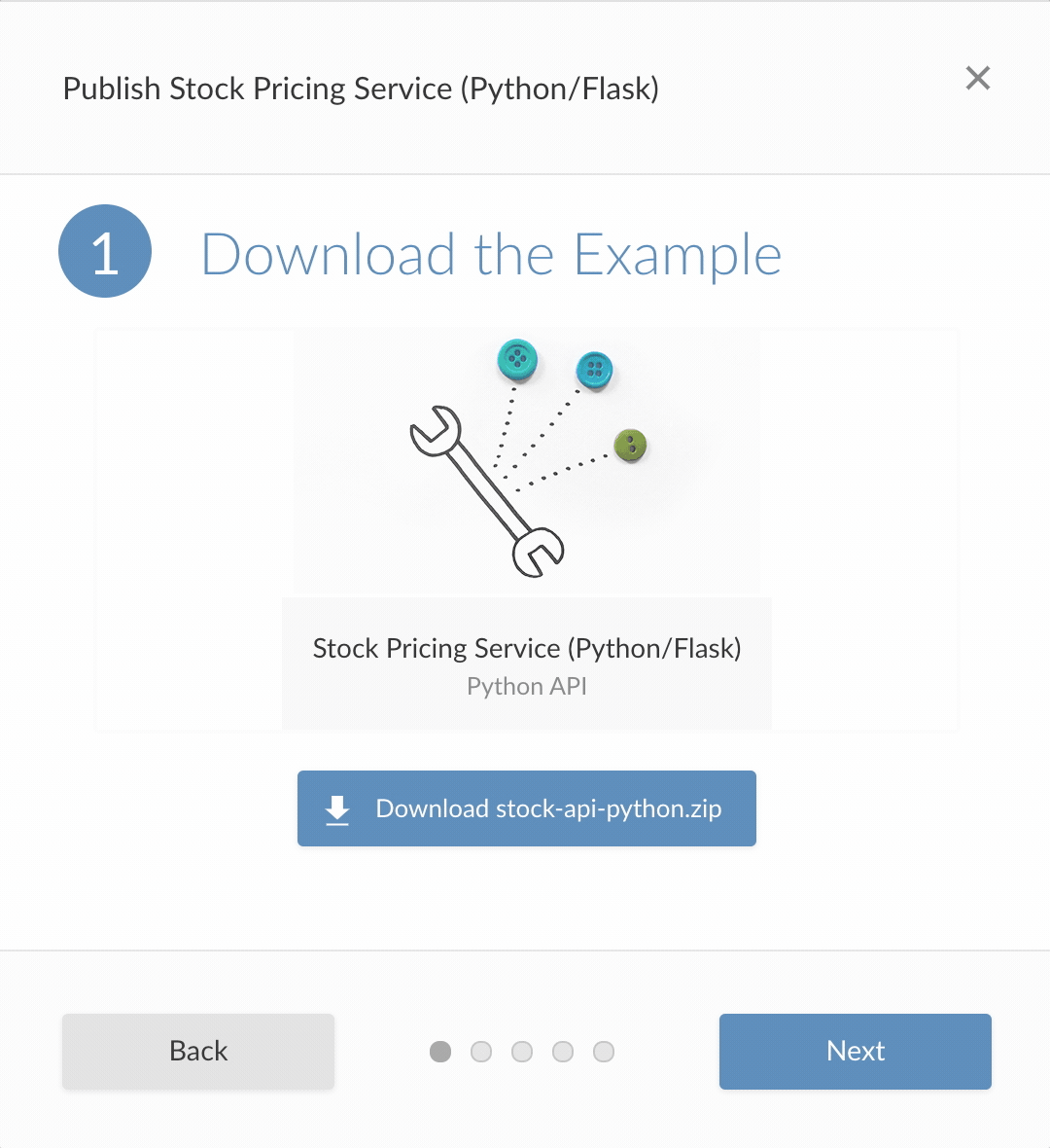 Flask Example in the Jump Start on RStudio Connect 1.8.2