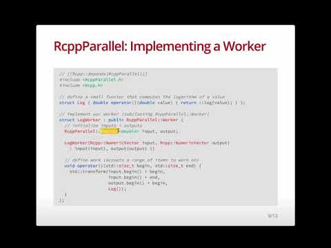 RcppParallel Overview | RStudio Webinar - 2016 :: Posit Open Source