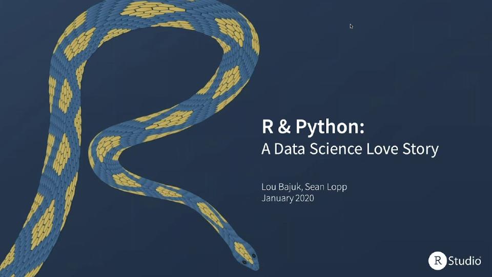 Sean Lopp & Lou Bajuk | R & Python: A Data Science Love Story | RStudio (2020)