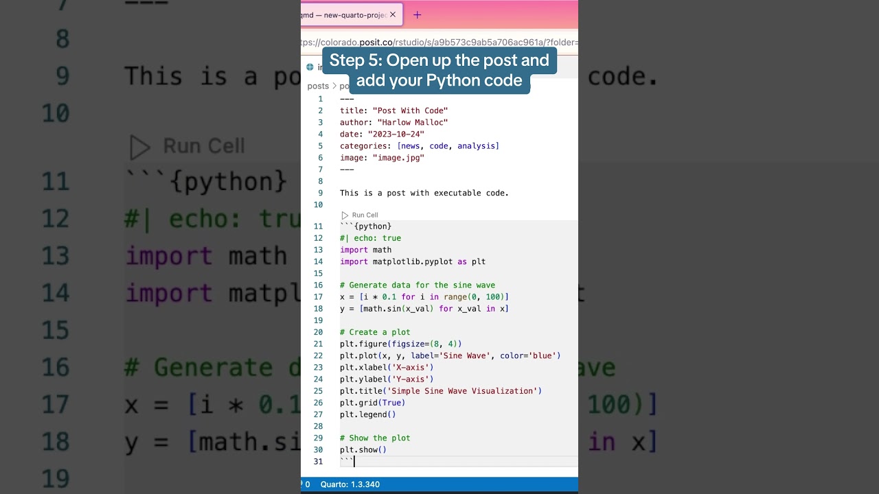 7 steps to easily build a Python blog🤠 :: Posit Open Source