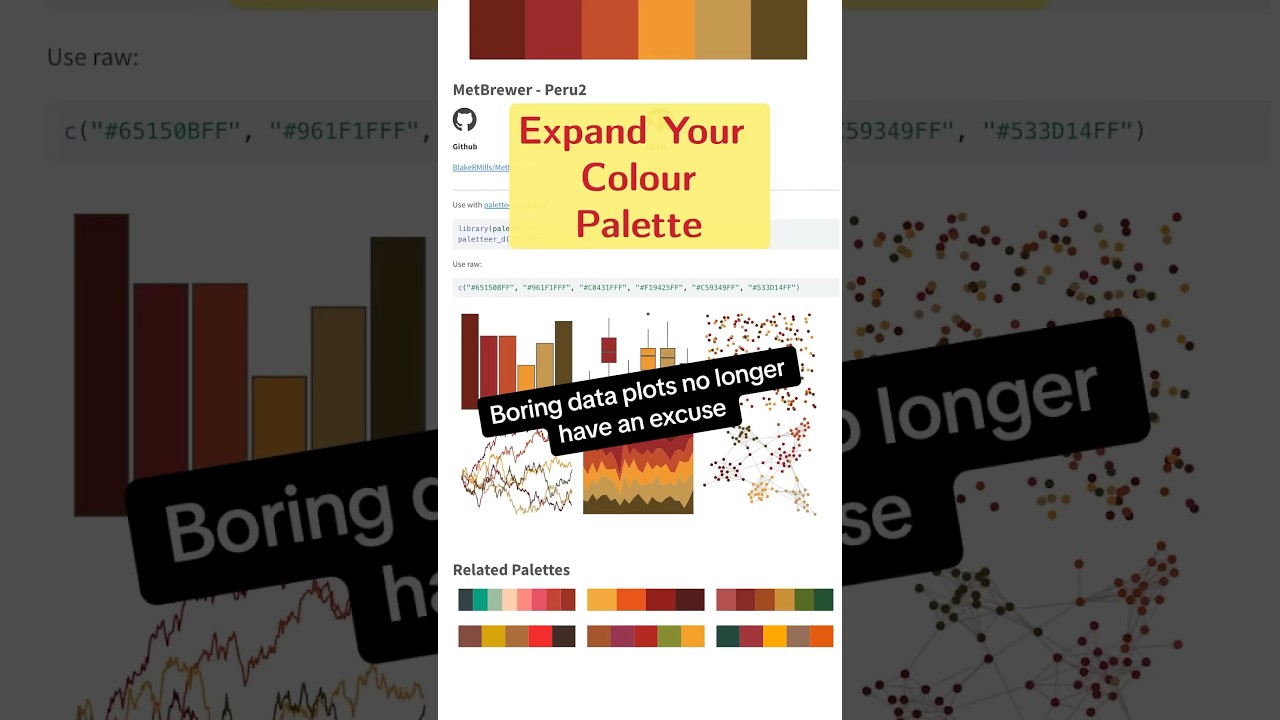 Emil’s GitHub has tons of custom color palette R packages to help make ...