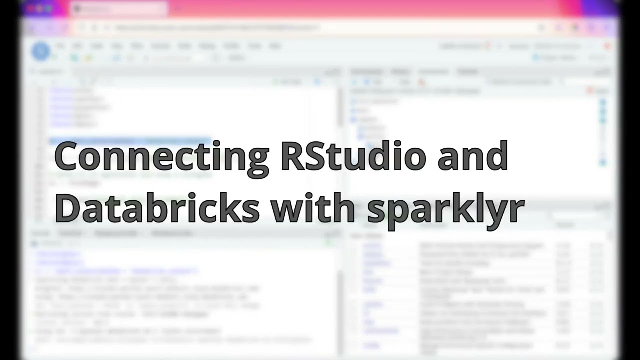 Connecting RStudio and Databricks with sparklyr :: Posit Open Source