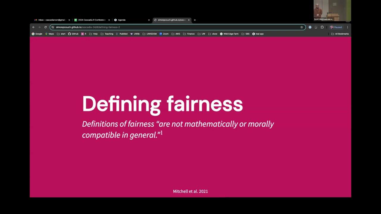 Simon Couch: Fair machine learning