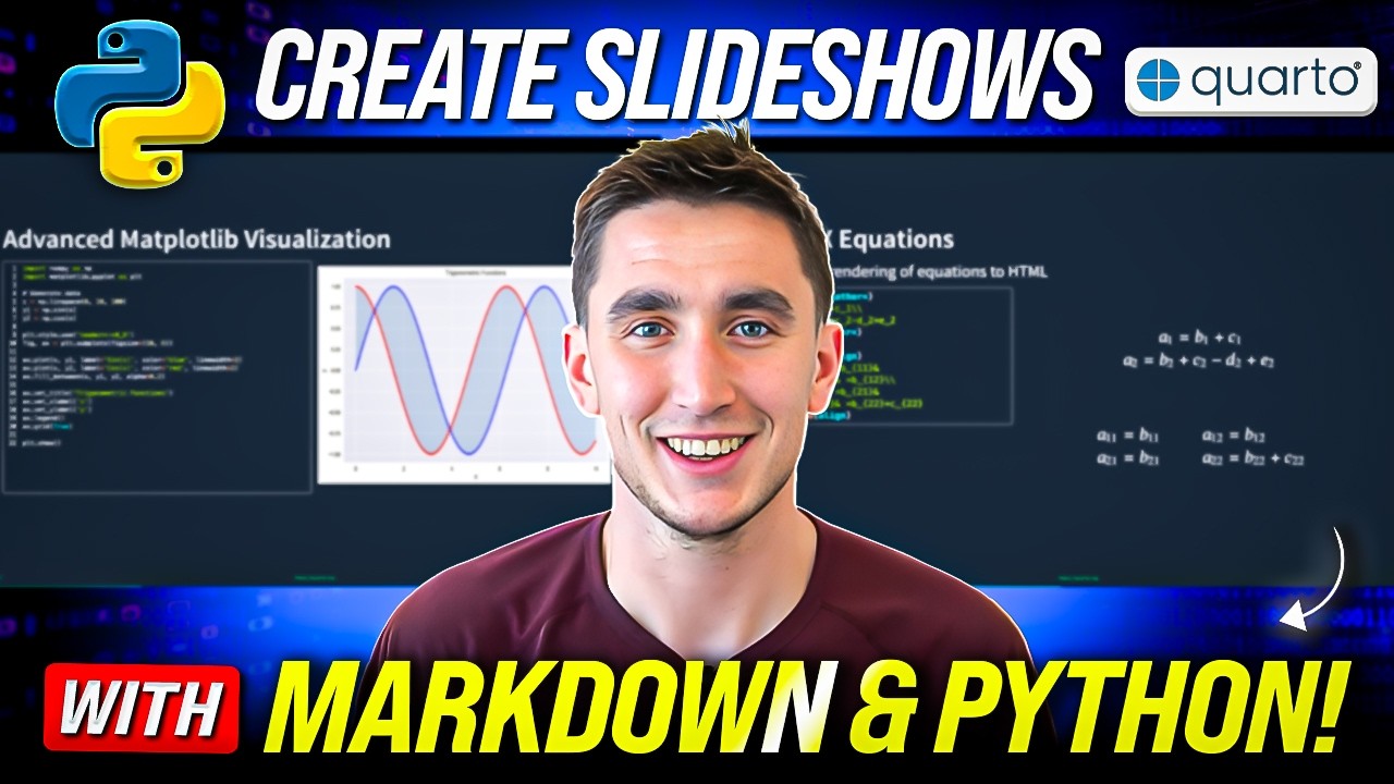 Create slideshows with Markdown & Python Code! (Quarto Tutorial ...