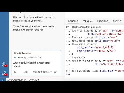 What can you do with Positron Assistant? :: Posit Open Source